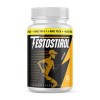 Thumbnail for Testostirol Kapseln – 60 Stück in einer weißen Kunststoffdose, gelb-schwarzes Etikett
