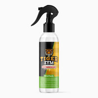 Thumbnail for Klare Sprühflasche TIGER ZYM Enzymreiniger mit schwarzem Sprühkopf und Tigerkopf-Logo