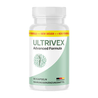 Thumbnail for Nahrungsergänzungsmittel Ultrivex Advanced Formula in weißer Dose mit hellgrünem Etikett und 90 Kapseln
