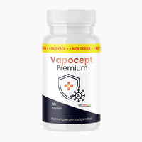 Thumbnail for Vapocept Premium Nahrungsergänzungsmittel in einer Dose mit 90 Kapseln auf weißem Hintergrund