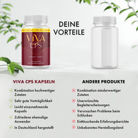 Thumbnail for Werbegrafik zu Viva Cps mit beworbenen Vorteilen und behaupteten Nachteilen anderer Kapselprodukte