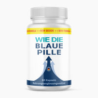 Thumbnail for Weiße Dose mit Aufdruck Wie die blaue Pille, 60 Kapseln, Nahrungsergänzungsmittel