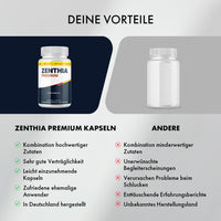 Thumbnail for Zenthia Premium Kapseln Vergleich hochwertige Zutaten hergestellt in Deutschland