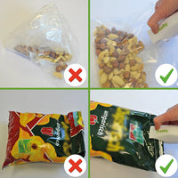 Thumbnail for Transparentbeutel und Chipstüte im Vorher-nachher-Vergleich mit und ohne Versiegelung durch Freshy